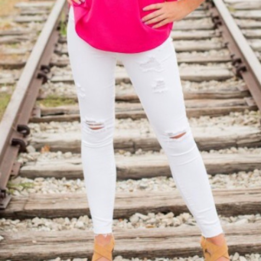 White ripped jeans from pacsun